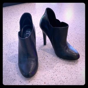 Black leather fairee booties
